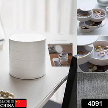 4 Layers Jewellery Box, 360 Degree Rotating Jewelry Box, Jewelry and Earring Organizer Box with Mirror, Accessory Storage Box - dailyneed.life