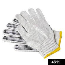 Unisex Knitted / Sewing Cotton Plain Hand Gloves Raw White - dailyneed.life