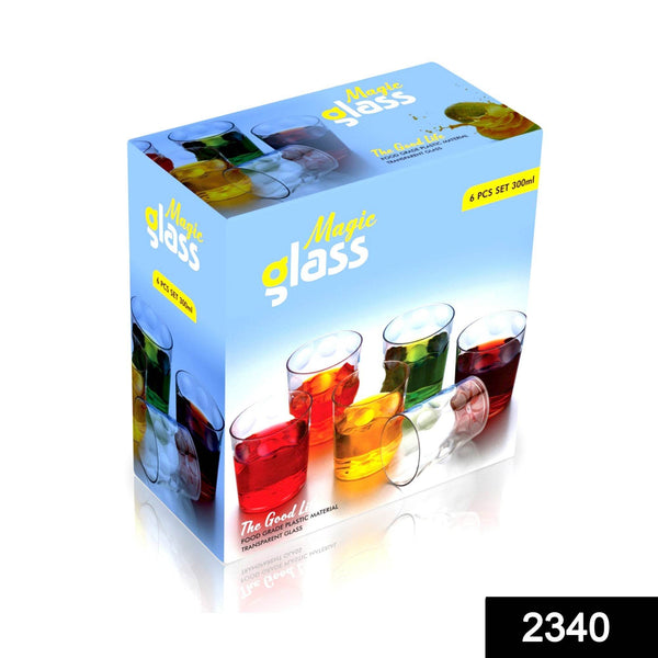 Multi Purpose Unbreakable Drinking Glass (Set of 6 Pieces) (300ml) - dailyneed.life