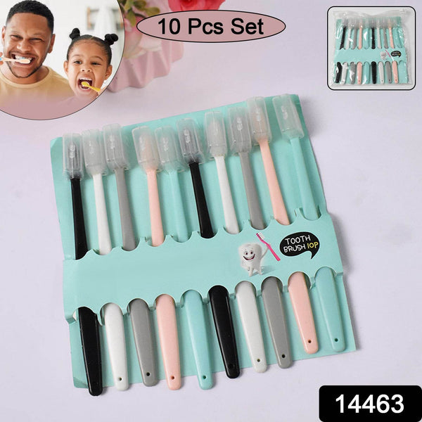 Kids Adults Ultra Soft-bristled Toothbrush With Cover (10 Pcs Set) - dailyneed.life