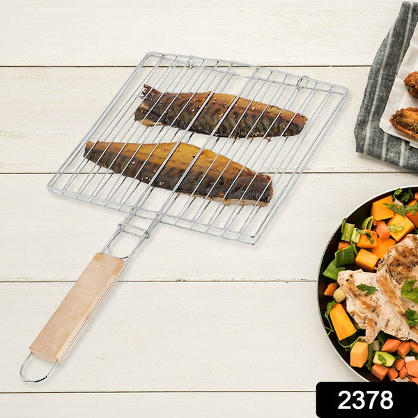 Kitchen Square Roaster Grill Barbecue Grill with Wooden Handle - dailyneed.life