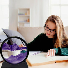 3D Moving Sand Art – Liquid Motion Deep Sea Sandscape with Round Glass Frame (1 Pc) - dailyneed.life