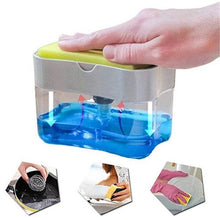 2-in-1 Liquid Soap Dispenser on Countertop with Sponge Holder - dailyneed.life