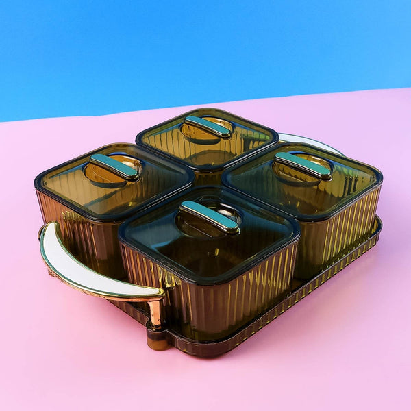 Liger Luxury Delight 4-Piece Dryfruit Storage Box (1 Set) - dailyneed.life
