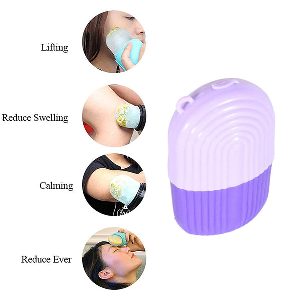 BEAUTY ICE ROLLER FOR FACE MASSAGER & EYE REUSABLE FACE ROLLERS FACIAL ROLLER ( Purple Color) - dailyneed.life