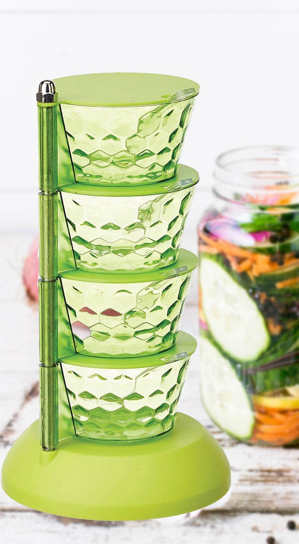 4 in 1 Multipurpose 360 Degree Rotating Pickle Rack Container for Kitchen - dailyneed.life