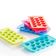 Heart Shape Ice Cube & Candy Tray – 14 Cavities (Multicolor) - dailyneed.life