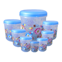 Air Tight Plastic Transparent Container Set (10000ml, 7000ml, 5000ml, 3000ml, 2000ml, 1000ml, 750ml, 500ml) - dailyneed.life