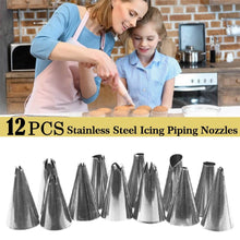 Cake Decorating Stainless Steel Nozzle (12pcs) - dailyneed.life