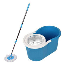 Heavy Duty Microfiber Spin Mop with Plastic Bucket & Rotating Steel Pole Head - dailyneed.life