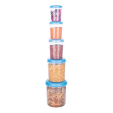 Plastic Transparent Container Air Tight Dabba Set (3000ml, 2000ml, 1000ml, 750ml, 500ml) - dailyneed.life