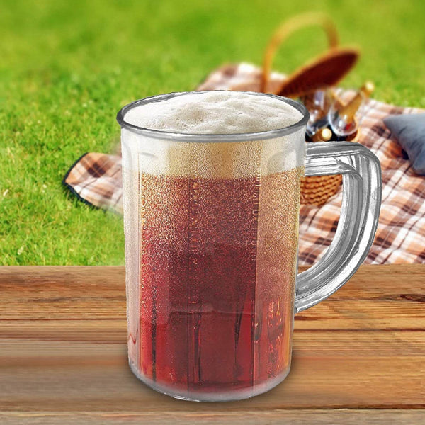 Unbreakable Drinking Plastic Type Glass Set, Beer Mug, Set of 4 PCs, Transparent - dailyneed.life
