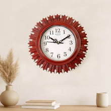 Wooden Look Round Wall Clock - Battery Operated, Easy-to-Read, Plastic Design for Home/Office - dailyneed.life