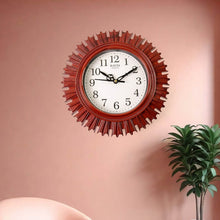 Wooden Look Round Wall Clock - Battery Operated, Easy-to-Read, Plastic Design for Home/Office - dailyneed.life