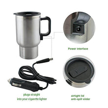 12V Car Charging Electric Kettle Mug (Silver) - dailyneed.life