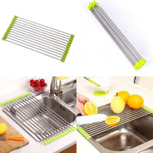Foldable Drain Rack Kitchen Sink Roll up Dish Drying Rack Portable Dish Rack - dailyneed.life