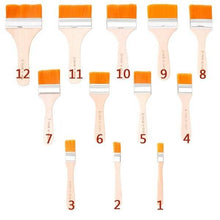 Artistic Flat Painting Brush - Set of 12 - dailyneed.life