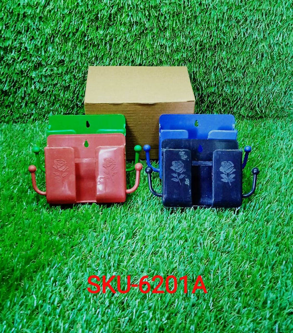 Wall Mounted Storage Box / Remote Storage Organizer Case with 2 Side Hanging Hooks (4 Pcs Set) - dailyneed.life