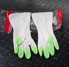 Reusable Rubber Latex PVC Flock lined Elbow Length Hand Gloves cleaning gloves - dailyneed.life
