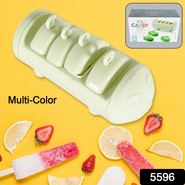 Cartoon Ice Candy Mold – 4-Cup Multicolor Set (1 Pc) - dailyneed.life
