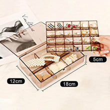 2 layer Acrylic Jewelry Storage Box Dustproof Earring Box, Storage Box Portable Nail Art Storage Case, 24-Grid Small and 6-Grid Big case Makeup Vanity Box (1 Pc / 30 Compartment) - dailyneed.life