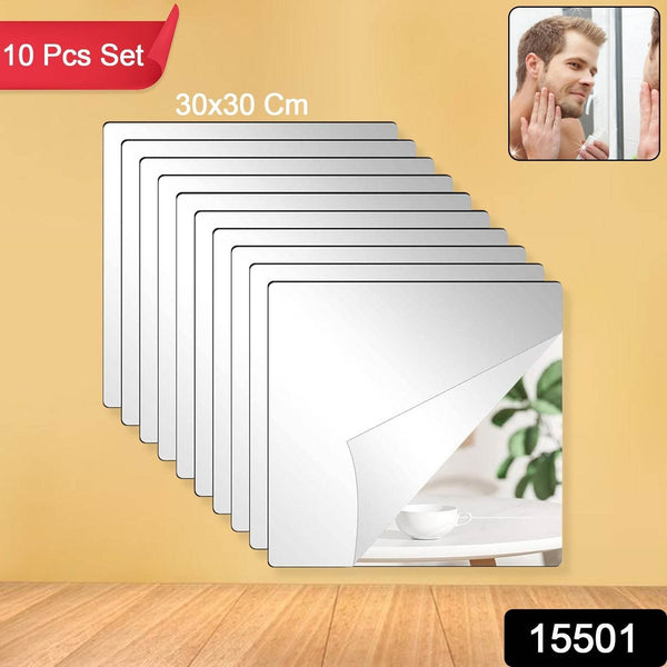 Flexible Acrylic Mirror Set (30x30 cm & 10 Pcs Set) - dailyneed.life