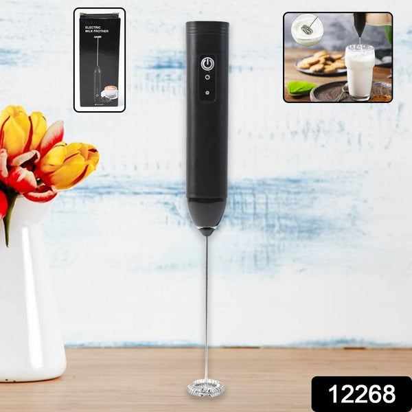Small Electric Handheld Milk Frother with Stainless Steel Whisk (1 Pc) - dailyneed.life