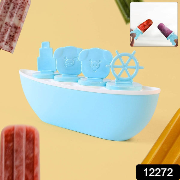 Creative Boat-Shaped Ice Cream Mould with Cute Piggy - dailyneed.life