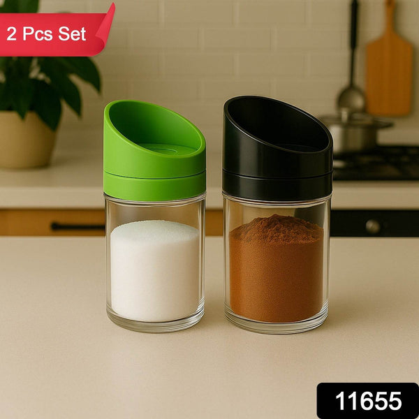 Apex Slant-Lid Kitchen Storage Jar Set (2 Pc) - dailyneed.life