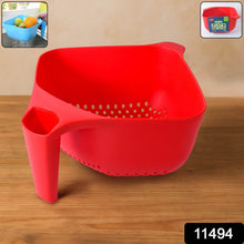Apex Multi-Functional Plastic Strainer Bowl with Ergonomic Handle (1 Pc) - dailyneed.life