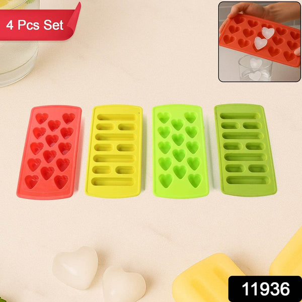 Plastic Ice Cube Tray Set (4 Pc) - dailyneed.life
