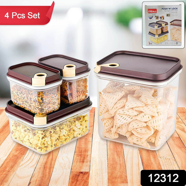 Ritu Push 'N' Lock Airtight Food Storage Container Set (4 Pc) - dailyneed.life