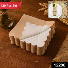 Disposable Scalloped Edge Tissue Napkins Set (120 Pc) - dailyneed.life