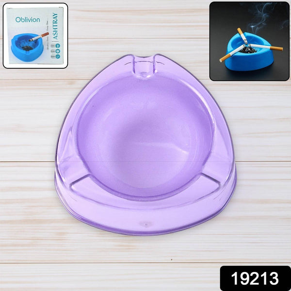 Oblivion Transparent Pueple Plastic Ashtray (1 Pc) - dailyneed.life