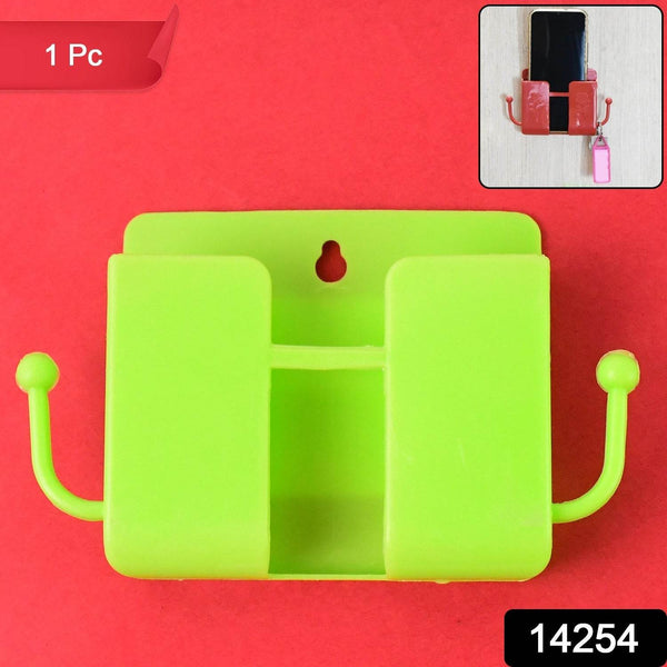 1 Pc Neon Green Wallmount Mobile Stand With Hook - dailyneed.life