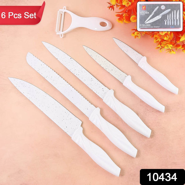 Marble Coated Stainless Steel Kitchen Knife Set (6 Pc) - dailyneed.life