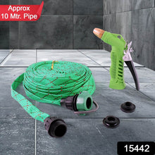 Approx 10 Meter Flexible Garden Water Pipe with High-Pressure Spray Nozzle - dailyneed.life