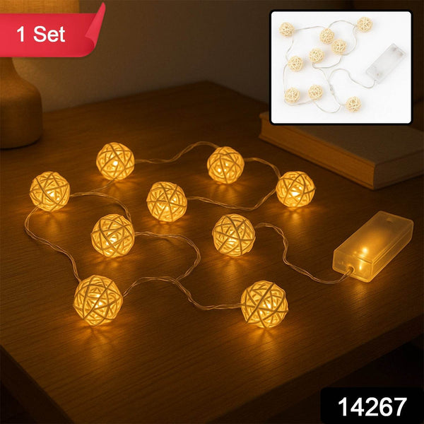 Battery Operated Rattan Ball String Decorative Fairy Lights - dailyneed.life