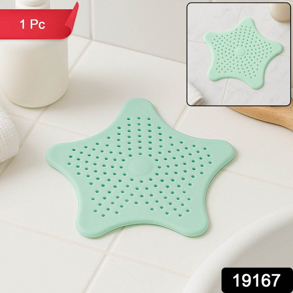 Mint Green Silicone Star Shaped Sink Filter Bathroom Hair Catcher Drain Strainers for Basin - dailyneed.life