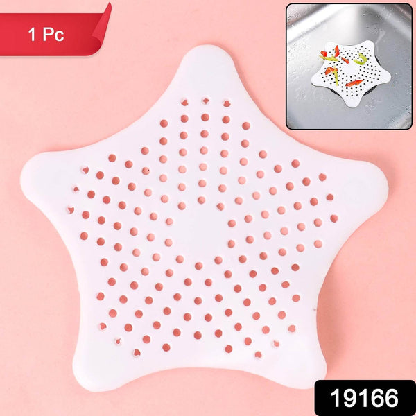 White Silicone Star Shaped Sink Filter Bathroom Hair Catcher Drain Strainers for Basin - dailyneed.life
