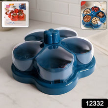 Supermom Lotus Shape Rotating Dry Fruit & Snack Organizer Box with Compartments (1 Pc) - dailyneed.life