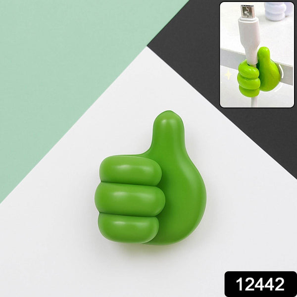 Green Multifunctional Multi functional Hand Shape Wall Clip Hanger Keys Cable Holder - dailyneed.life