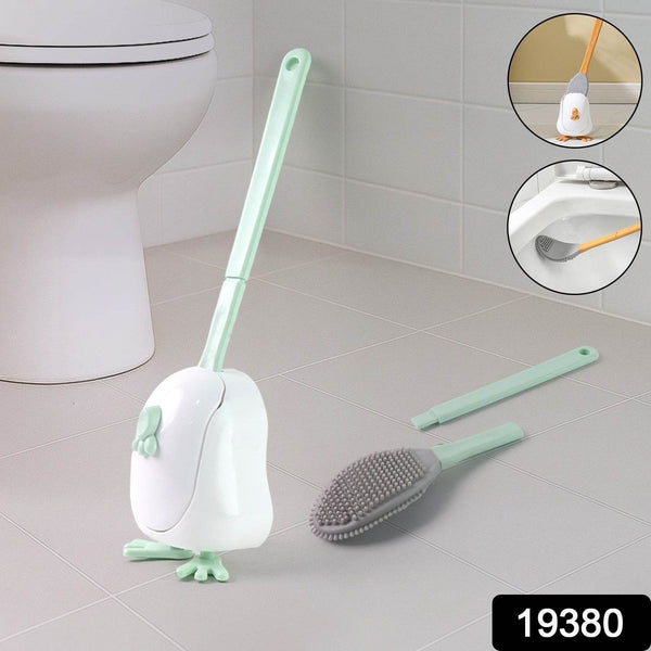 Flexible Silicone Toilet Cleaning Brush Set - dailyneed.life