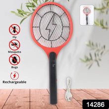 Red Rechargeable Electric Mosquito Killer Racket with Cable - dailyneed.life
