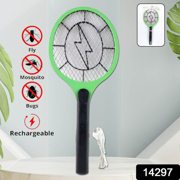 Green Rechargeable Electric Mosquito Killer Racket with Cable - dailyneed.life