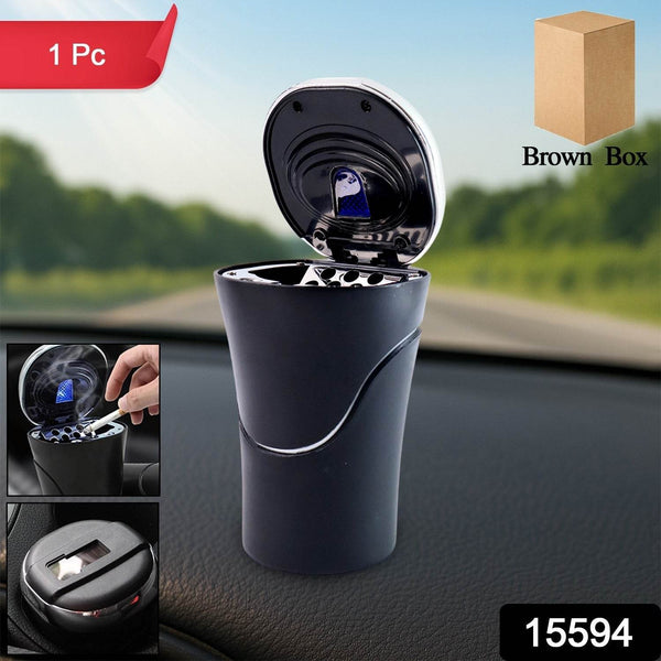 Solar Powered LED Car Ashtray with Flip Lid (1 Pc) - dailyneed.life