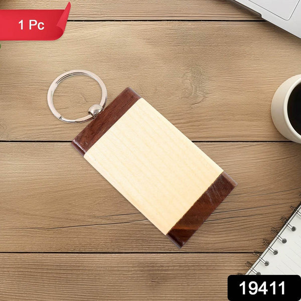 Premium Wooden Keychain with Dual Tone Finish (1 Pc) - dailyneed.life