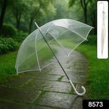 Premium Transparent Dome Umbrella with Curved Handle (1 Pc) - dailyneed.life