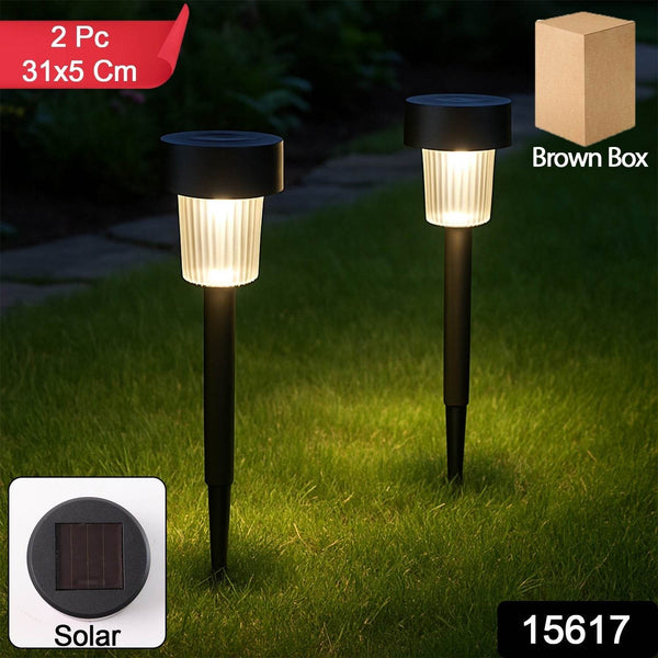 Solar-Powered LED Garden Spike Light Set (31x5cm / 2 Pc) - dailyneed.life