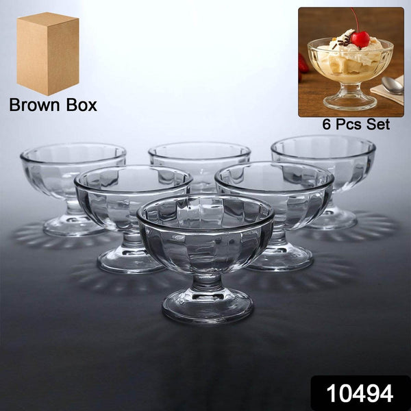 Premium Glass Ice Cream Dessert Bowl 6 Pc Set - dailyneed.life